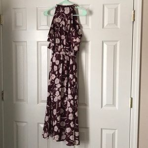 Lauren Conrad Runway Size 8 Burgundy Floral Dress